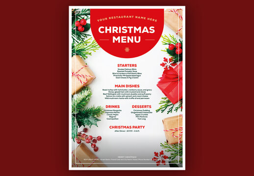 Christmas Menu Layout