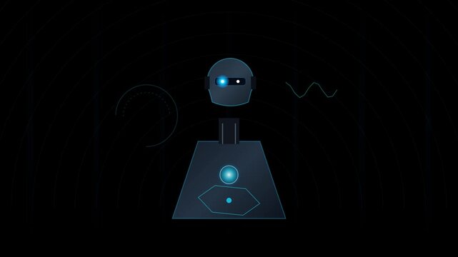 Glowing digital network sphere wireframe   