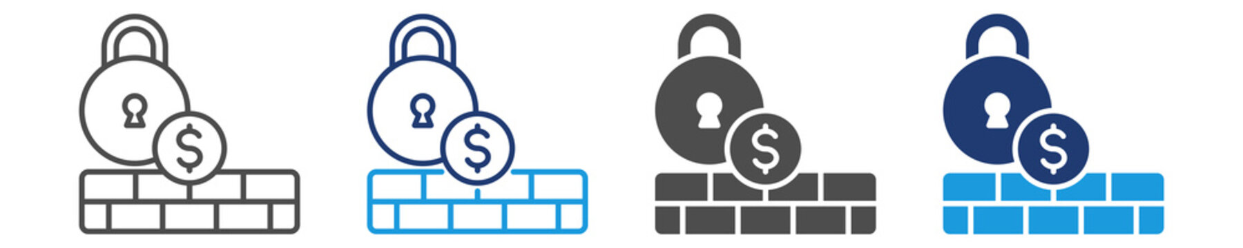 paywall icon set multiple style