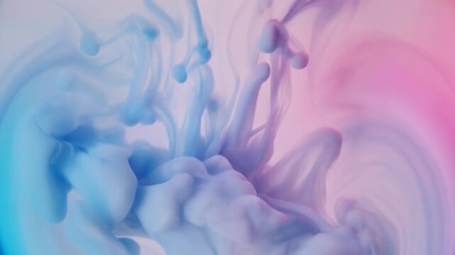 Pastel Ink Clouds Spreading Across Soft Background