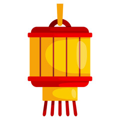Bright traditional paper lamp for holiday greetings oriental restaurants and festive hanging decoration graphics © Hito4i