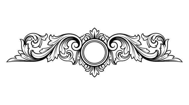 Vintage Ornamental Frame Decorative Victorian Style Border Graphic