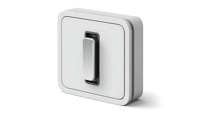 Light Switch Modern Minimalist Design Isolated on White Background
