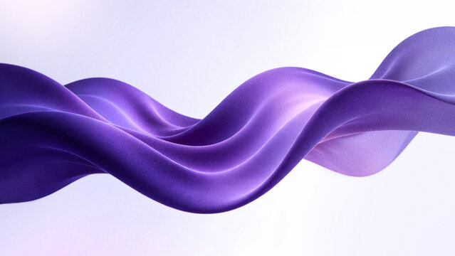 Abstract 3D background featuring an indigo lavender fabric wave with grain particle texture, perfect for premium modern luxury elegant dynamic bright studio designs.