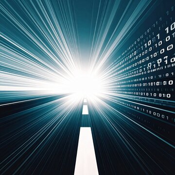 hi-tech border frame of digital binary code data stream background, technology, with copy space&nbsp;