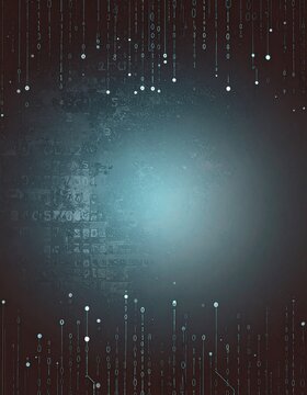 hi-tech border frame of digital binary code data stream background, technology, with copy space&nbsp;