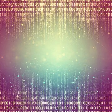 hi-tech border frame of digital binary code data stream background, technology, with copy space&nbsp;