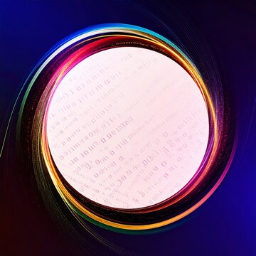 hi-tech border frame of digital binary code data stream background, technology, with copy space&nbsp;
