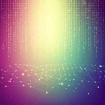 hi-tech border frame of digital binary code data stream background, technology, with copy space&nbsp;