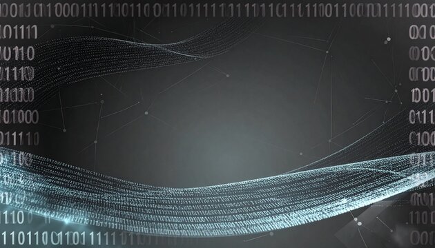 hi-tech border frame of digital binary code data stream background, technology, with copy space&nbsp;