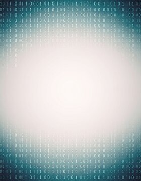 hi-tech border frame of digital binary code data stream background, technology, with copy space 

