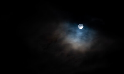 Full Moon in the night with clouds  © ASHOK