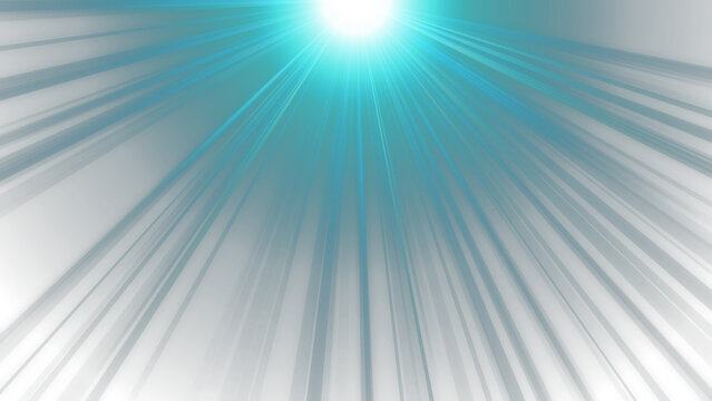 Abstract light rays with glowing cyan sun flare effect background transparent background