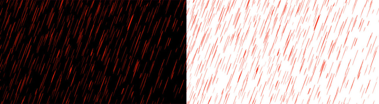 Red glowing digital rain matrix code texture pattern isolated on transparent background