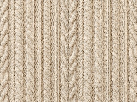 A snug and soothing seamless design with a toasty, welcoming knitted sweater feel in a gentle cream shade,