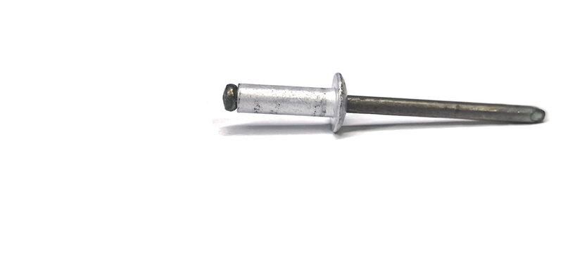Mushroom head rivets for permanently fastening two objects together. particularly for sheet metal and aluminum applications.