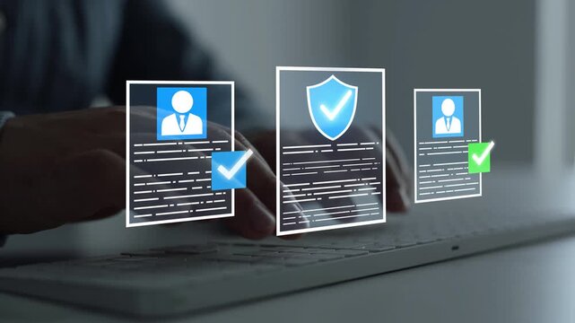 Employee certification and selection process documents, recruitment approval, workforce management, human resources evaluation, hiring procedure, business compliance and career qualification.
