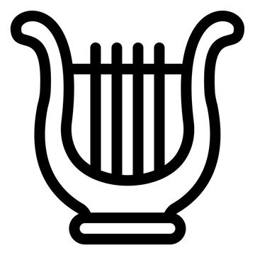 Harp Musical Instrument Lyre Music Line Icon