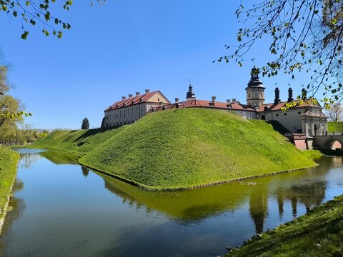 Beautiful medieval castle in Belarus. The legacy of the Radziwills Nesvizh Castle.