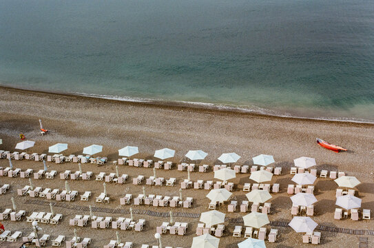 Summer beach. View from above.