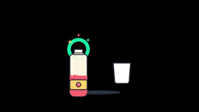 Minimalist Flat Vector Drink Icons