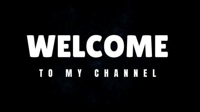 "Welcome to My Channel" Cinematic Fire and Blue Energy Intro Animation with Lens Flare on Black Background