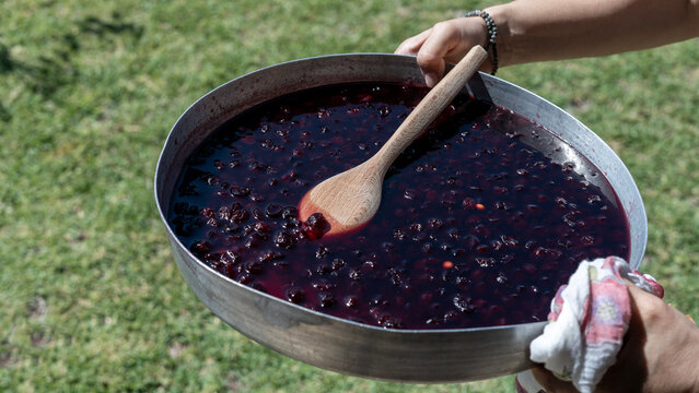 sour cherry jam making at home
