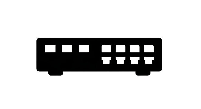 Network switch with eight ethernet ports isolated on transparent