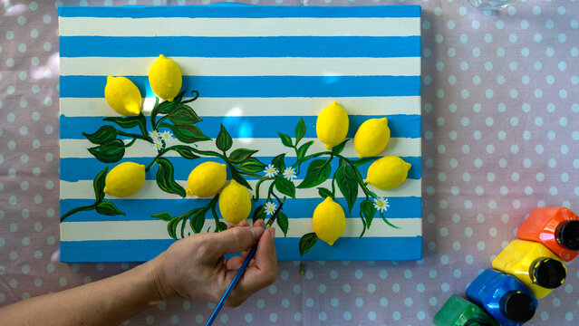 hobby painting with silicon lemon