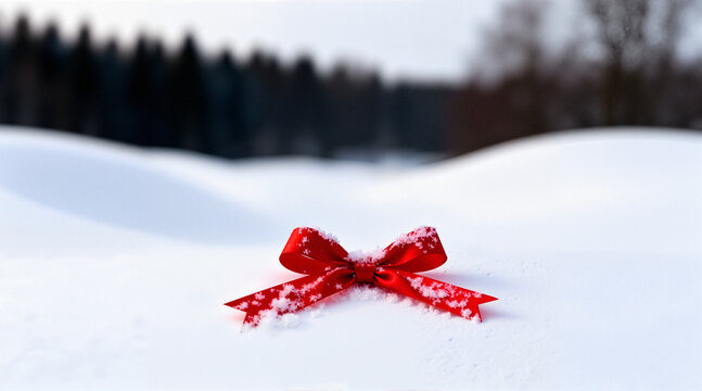 christmas tree in snow