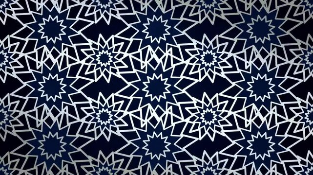 Luxury gold Islamic star pattern and geometric arabesque on dark emerald green background