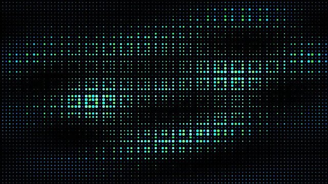 halftone dot matrix pattern motion background loop, dots grid animation background.
