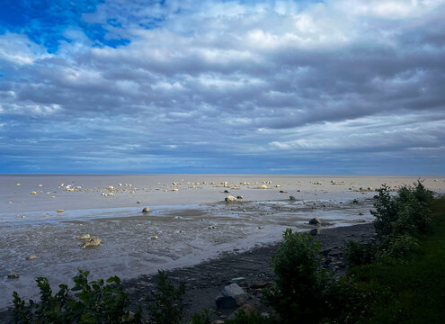 Rocks on beach in Alaska