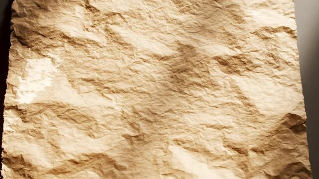 Close-up of a weathered parchment paper texture with intricate details and aged appearance for background use