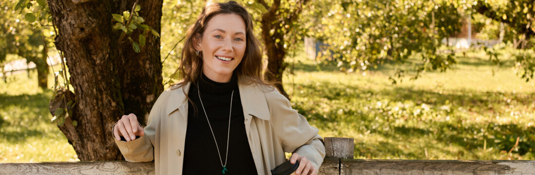 Effortless clean beauty in a sunlit autumn park