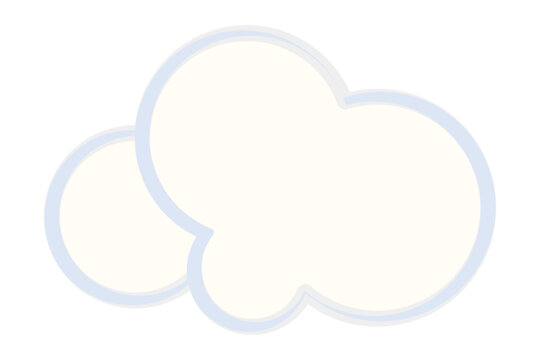 Soft cloud bubble speech frame for text design element
