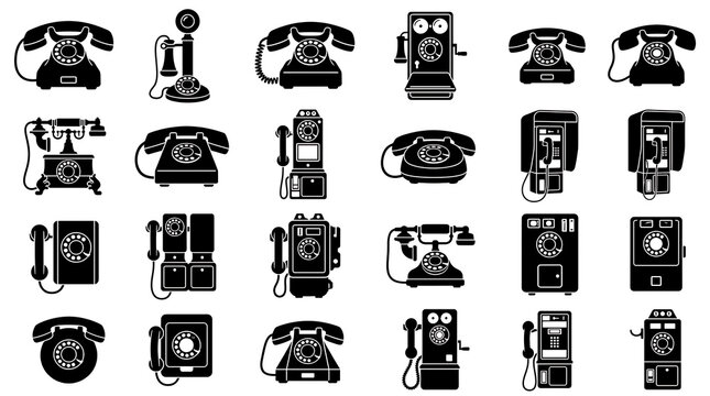 Vintage telephones collection assorted classic rotary dial phones