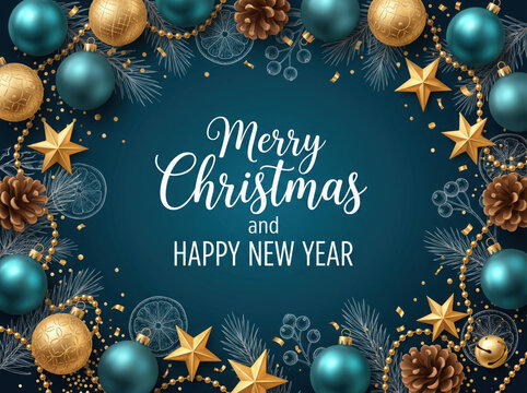 Merry Christmas background with christmas element. Vector illustration