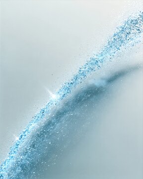 Icy Blue Sparkling Light Streak on Pale Background
