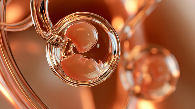 Scientific 3D illustration of two developing human fetuses inside the womb with clearly defined amniotic sacs and umbilical cords, warm translucent lighting, prenatal development,