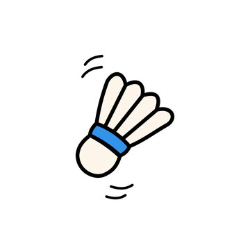 Cute badminton shuttlecock vector illustration, ideal for sports, badminton game, backyard play, and kids athletic activities