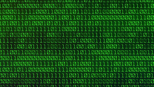 Green Binary code Background. Abstract Technology animation