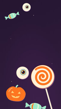 Halloween Candy with Spiral Lollipop
