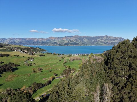 Vista a&eacute;rea de Wainui na Nova Zel&acirc;ndia