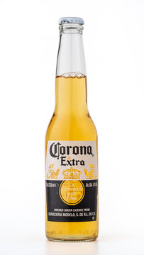 Corona Extra, in bottle, a famous international bottom-fermented lager beer, 33 cl. Udine, Italy, October 19, 2026