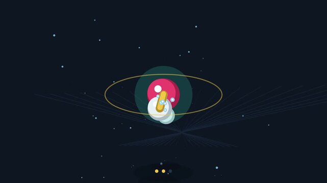 Solar System Planets and Moons in Space