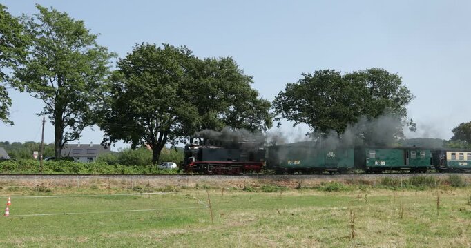 Rasender Roland steam railway, Sellin, R&uuml;gen Island, Mecklenburg-Vorpommern, Germany