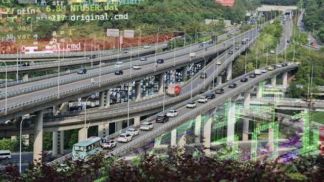 chongqing highway interchange with code and computing data 