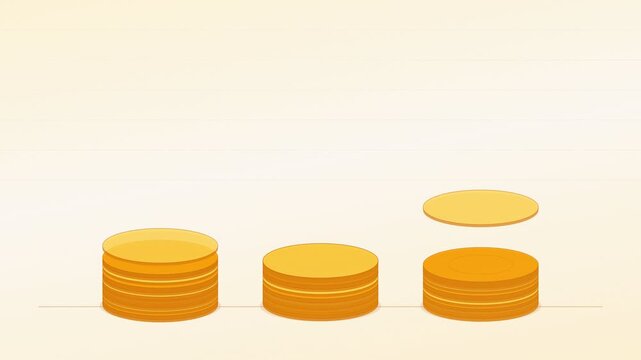 Modern finance beige loan saving money seamless looping background