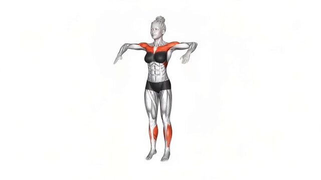 Calf Raise Internal External Arms Rotation &ndash; Boosts Calf Strength & Rotational Mobility